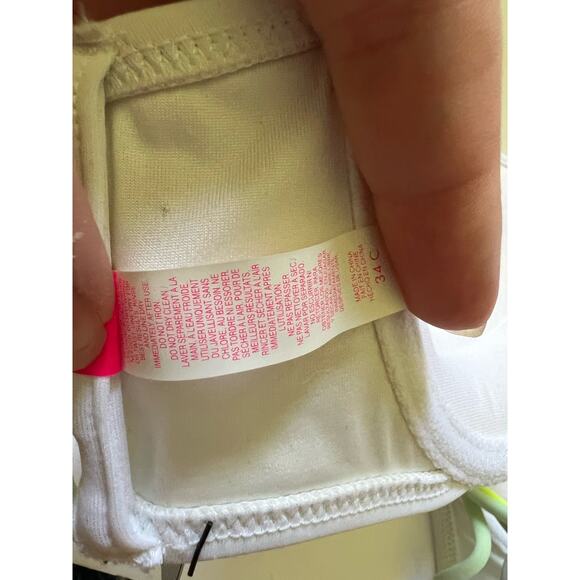 NWT Victoria's Secret Women's Push-Up Bandeau Bikini Swim Top White Size 34C - Picture 11 of 11